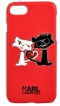Пластиковый чехол-накладка для iPhone 7 Lagerfeld Choupette in love Hard PU
