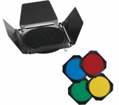 Шторки на рефлектор с сотой и цветными фильтрами Visico BD-200